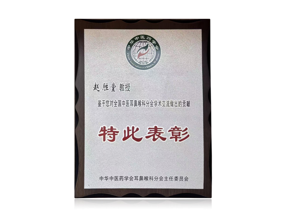 赵胜堂教授荣获学术交流突出贡献奖