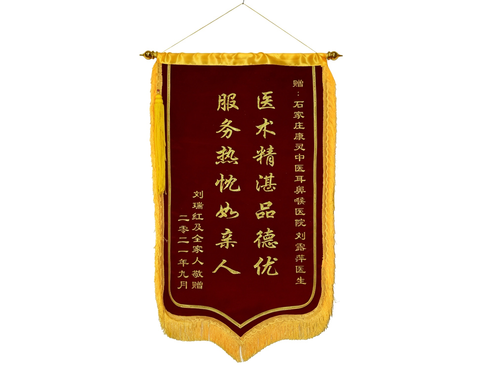 患者赠送给刘露萍医师的锦旗