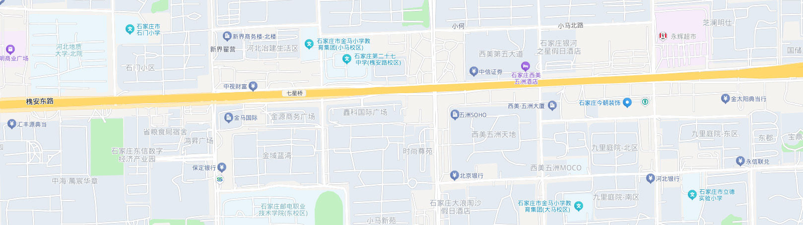 医院位置地图示意：槐安路与谈固大街交叉口东南角